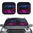 thumbnail image 2 of Fotbe Futuristic Purple Panther A、 Juego de 2 Piezas de Parasoles para Parabrisas | Bloqueador Solar para Auto | Accesorios Plegables para Protección Solar Interior-Medium, 2 of 6