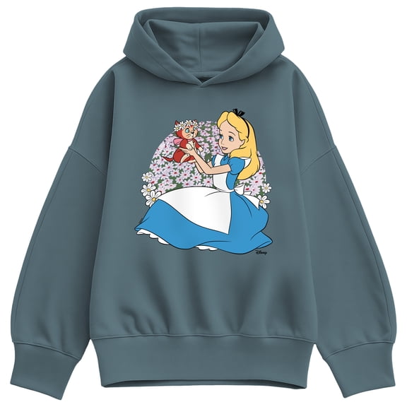 Alice in Wonderland - Alice and Dinah Women's Oversized Fleece Hoodie Sweatshirt