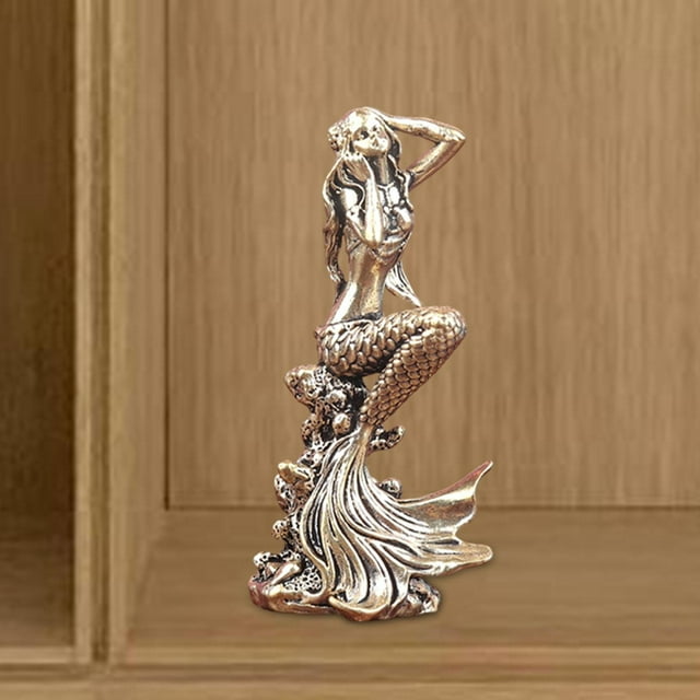 Figura de , pequeña estatua de pecera, paisaje coleccionable de latón, decoración de , escultura en miniatura para estantería, maceta
