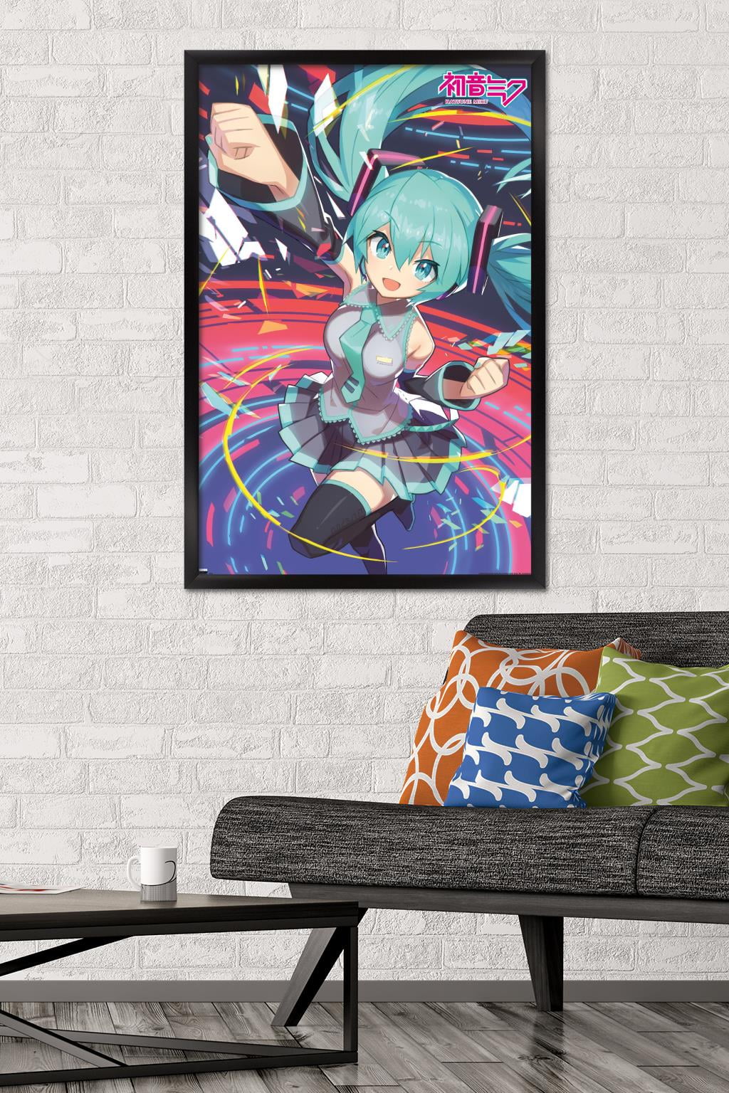 Hatsune Miku - Fist Wall Poster, 22.375" x 34", Framed