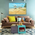 thumbnail image 2 of IDEA4WALL Coastal Canvas Wall Art Lounge Chairs on the Beach in the Oceanside Canvas Prints Modern Home Wall Decor - 12x18 inches, 2 of 4