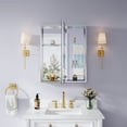 thumbnail image 3 of ANGELES HOME 24" ×30" Bathroom Medicine Cabinet with Copper-Free Tri-View Mirror & Open Side Storage, Recessed or Surface Mount, Soft-Close Door, Aluminum Frame, 3 of 16