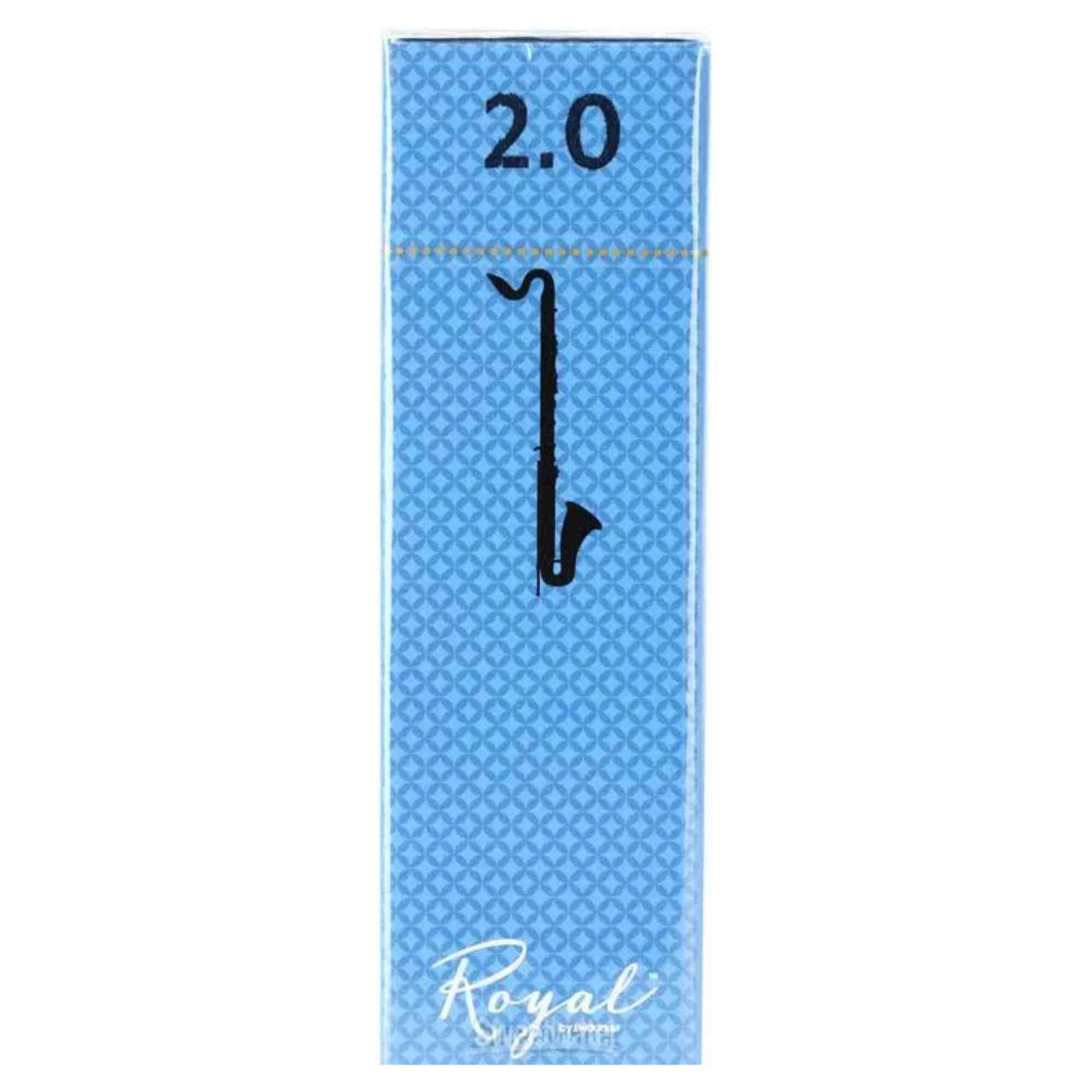 Rico Royal Bass Clarinet Reeds, Box of 10 Strength 2