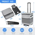 thumbnail image 6 of Collapsible Large Rolling Cooler 60-Can/40L,3-in-1 Insulated Soft Cooler Bag,Adjustable Wheels&Handle, Rolling Cooler Cart for Beach Camping Travel Outdoor Hot Takeout Orders, 6 of 8