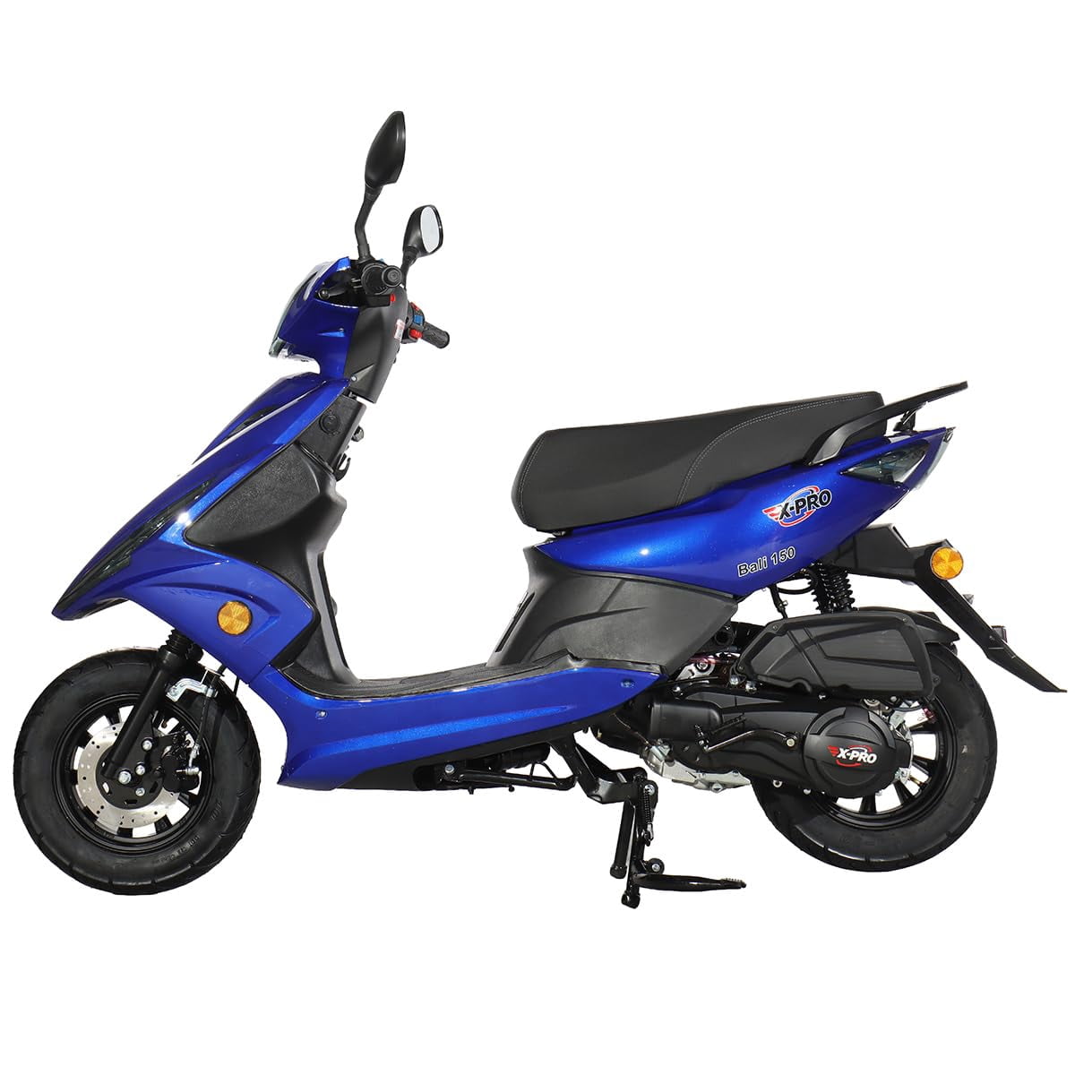X-Pro Brand New 150cc Gas Powered Moped Scooter, 10" Aluminum Wheels Electric Start Large Headlights