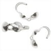 Silver Filled Clamshells Knot Covers (6)