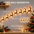 thumbnail image 4 of 3D Light-Up Wooden Reindeer Christmas Decor, Warm Backlit Glow Handmade Real Wood LED Reindeer Christmas Wall Decor, for Living Room, Bedroom, Fireplace(7Pcs), 4 of 9