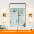 thumbnail image 2 of Gold Wall Sconces Set of 2, Hardwired Bathroom Vanity Light Fixture, Brass Sconce Wall Lighting, Modern Wall Light Set of Two, Cylinder Lamp for Bathroom Mirror Hallway Bedroom (Bulbs Required), 2 of 7