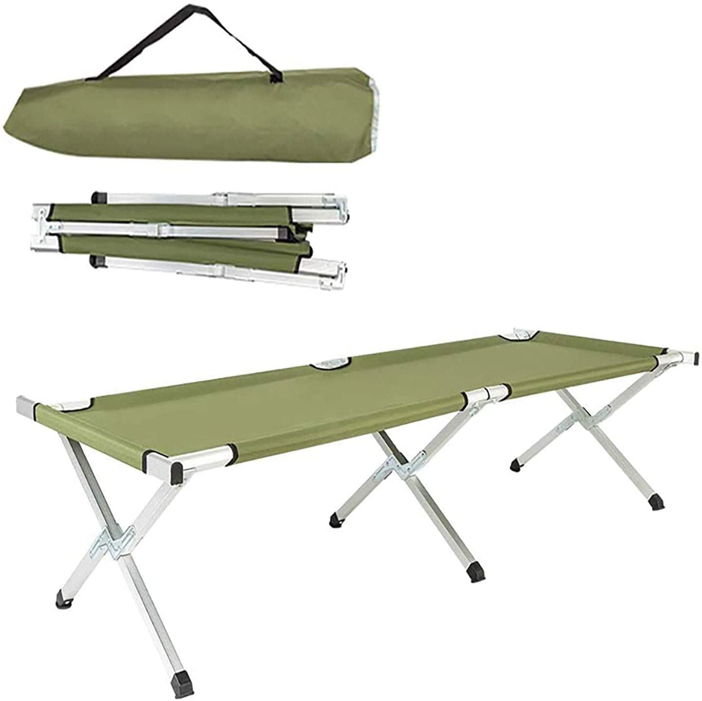 Portable Folding Camping Cot With Carrying Case Military Style Fold Up Hiking 