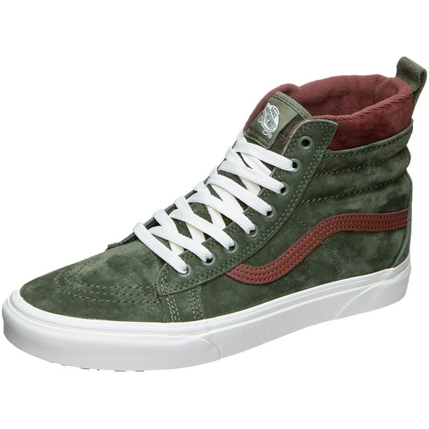 Brown vans high tops with fur sales