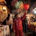 thumbnail image 2 of Traje con Luces para Niños, Conjunto Estampado de 2 Piezas con Chaqueta y Pantalón, Outfit Llamativo para Fiestas, Reuniones y Temporada Festiva, 2 of 5