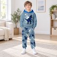 thumbnail image 5 of Kiijoy Boys Sweatsuit Dinosaur Graphic Hoodie Jogger Pants Outfits Fall Winter Clothes Set, 5 of 8