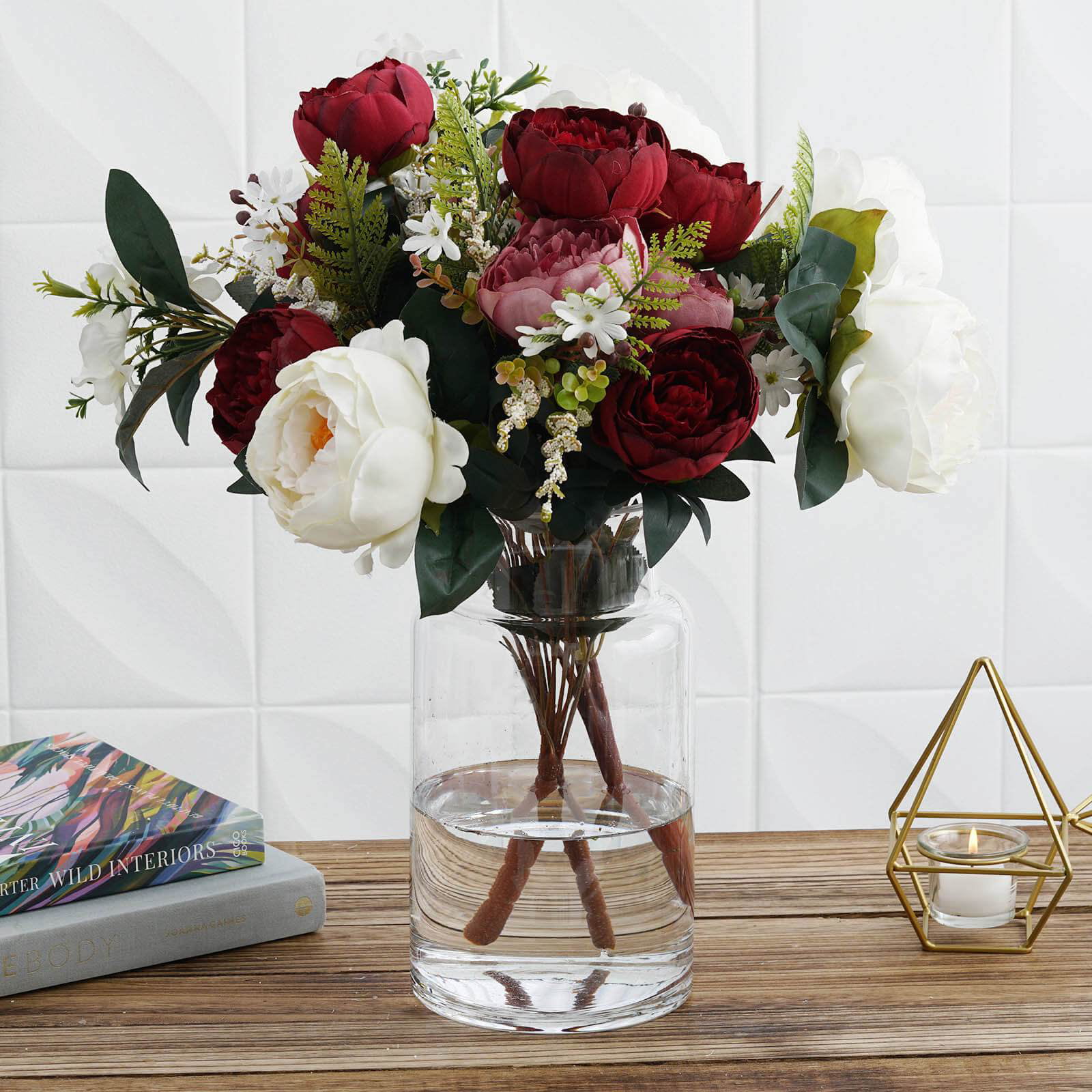 50 KRAFT Florist Living Vase Stylish Hourglass Design Chocolate Bouquet