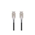 thumbnail image 2 of Monoprice Cat6A Ethernet Patch Cable - 1 Feet - Black | Snagless, Double Shielded, Component Level, CM, 30AWG - SlimRun Series, 2 of 4