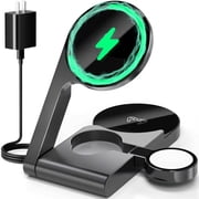 ARIAGLINT 3-in-1 Wireless Charger, 20W Fast Charging Stand Compatible with iPhone, Apple Watch & AirPods, Portable Charging Station for Home, Office and Travel