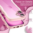 thumbnail image 5 of JETech Wavy Case for iPhone 16 Plus 6.7-Inch, Cute Wave Frame Curly Shape Shockproof Phone Cover for Women and Girls, Clear Hard PC Back (Pink), 5 of 7
