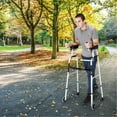 thumbnail image 3 of Height Adjustable Folding Walker with Armrests - Sturdy, Portable, and Versatile, 3 of 3