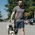 thumbnail image 3 of Heavy Duty Dog Leash, 4-7FT Shock Absorbing Bungee with 2 Padded Handles, Metal Carabiner & Seatbelt for Large Dogs, 3 of 8