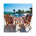thumbnail image 2 of Vifah Malibu 5 Piece Wood Patio Dining Set, 2 of 6