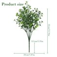 thumbnail image 3 of Artificial Green Leaf Stems,13.3 Inch Faux Greenery Green Leaves Bushes,Flexible Reusable Foliage Leaves Sprigs,Plastic Fake Christmas Greenery Pick,Realistic Faux Bouquet for Vase,Home,Garden, 3 of 4
