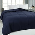 thumbnail image 3 of Unique Bargains Quilt Lightweight Down Comforter Dark Gray/Navy Twin, 3 of 8