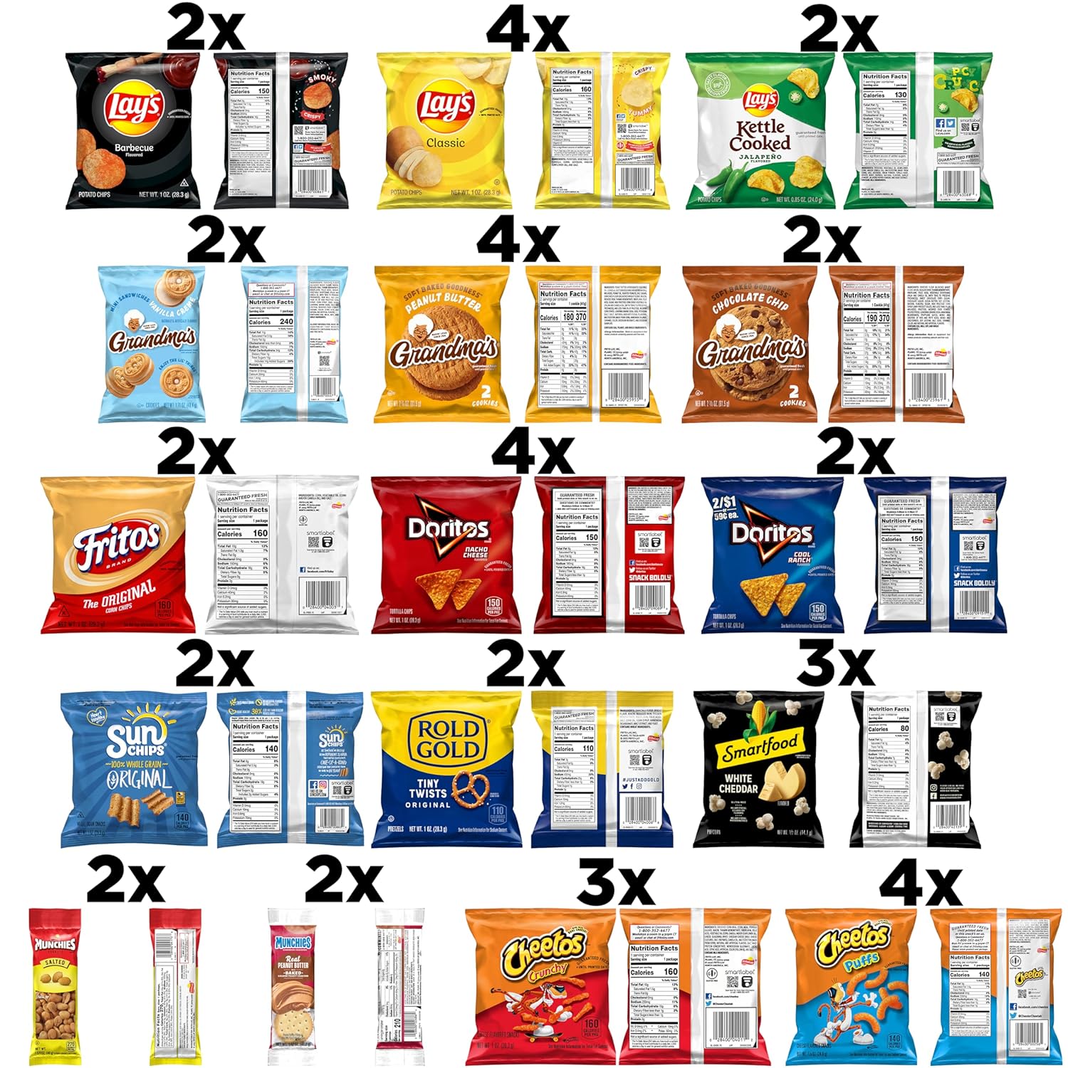 Ultimate Classic Snacks Package, Variety Assortment of Chips, Cookies ...