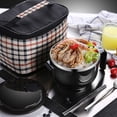 thumbnail image 1 of PAMINGONO Black Insulated Food Container Stainless Steel Lunch Box Bowl with Lid for Kitchen Use, 1 of 8