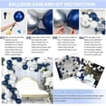 thumbnail image 5 of Kit de arco de globo azul, kit de arco de guirnalda de globo de plata azul de 99 piezas con globos de cumpleaños de confeti plateado blanco metálico azul marino para cumpleaños Wed. Afortunado Sencillez, 5 of 5