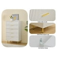 thumbnail image 4 of White Modern 5 Drawer Dresser 48" Tall Fluted Chest of Drawers Dresser for Bedroom Hallway, 4 of 6