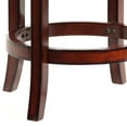 thumbnail image 3 of Benjara Sabi 24 inch Swivel Counter Stool, Solid Wood, Faux Leather, Brown, Black, 3 of 5