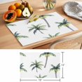 thumbnail image 6 of Green Palm Trees Placemats Set of 6 Summer Botanical Beach Modern Art Place Mats Indoor Wipeable Table Mats Washable Cloth Dining Table Placemats for Kitchen Holiday Party Home Decor 13x19 Inch, 6 of 9