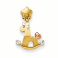 thumbnail image 1 of Pendentif Cheval Rocher pour Enfants en Or Jaune et Blanc 14k, 1 of 2