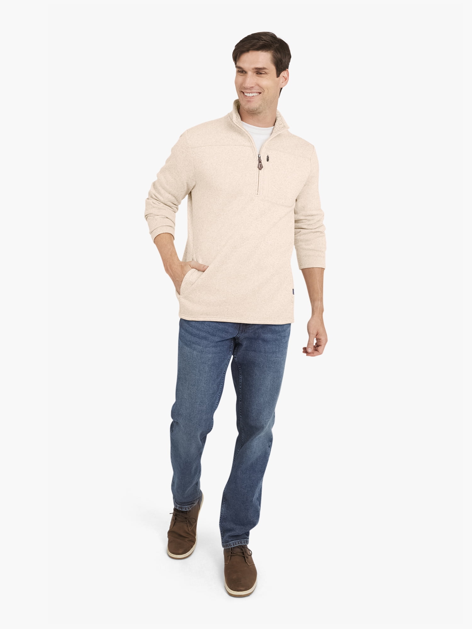 Chaps Men's & Big Men's Quarter Zip Fleece Sweater, Sizes S-3XL