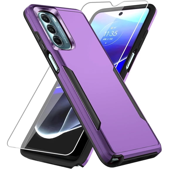 for Moto G Stylus 5G 2022 Case, with Screen Protector,[Military Grade Drop Tested] Heavy-Duty Tough Rugged Shockproof Protective Case for Motorola G Stylus 5G 2022, Black