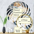 thumbnail image 3 of Designart "Marbled Pattern with the Oasis of Urban Serenity" Marble Vortex Round Wall Mirror - Oval Printed Decorative Mirror - Multiple Color Options, 3 of 5