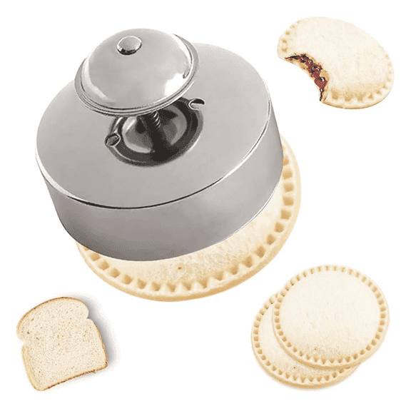 Crustless sandwich cutter, sandwich sealer and Cutter, Food-Grade 304 Stainless Steel 3.5inch Sandwich Maker, Peanut Butter and Jelly Sandwiches Tool, Uncrustables sandwich cutter
