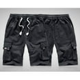 thumbnail image 2 of Pantalones cortos de verano, de moda y de ocio, transpirables, para hombre (talla 2XL, negro), 2 of 7