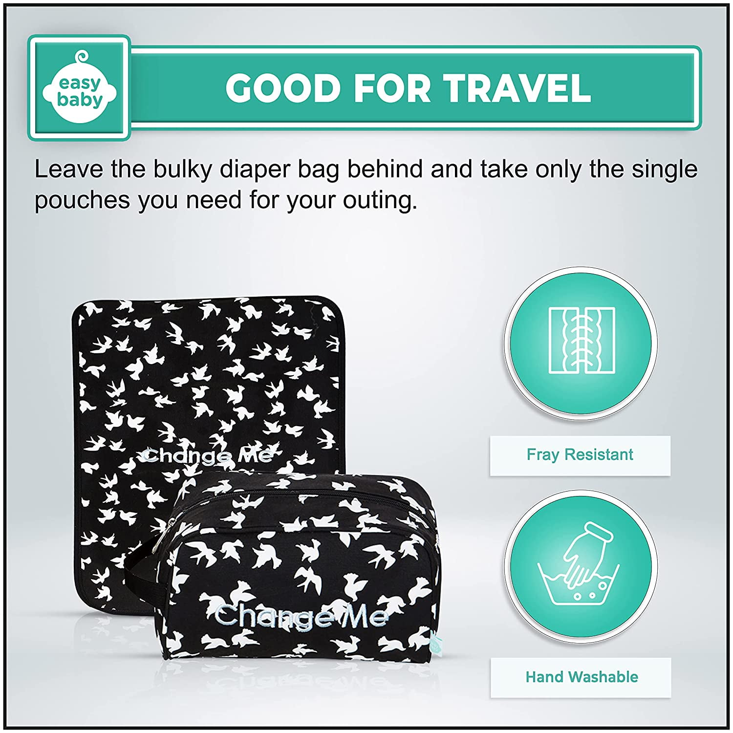 Easy Baby Travelers Diaper Bag Packing Organizers, Cubes & Folders for Baby Items, 8 Pack, Brooklyn
