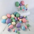 thumbnail image 2 of 20Pcs Easter Foam Eggs Handicraft Cake Stake Ornament Supplies for Festival Holiday Party Background Decor, 2 of 9