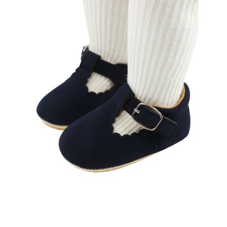 

Infant Newborn Girls Boys Shoes Soft Sole Solid Color Rubber Sole Shoes Prewalker Anti-slip Shoes