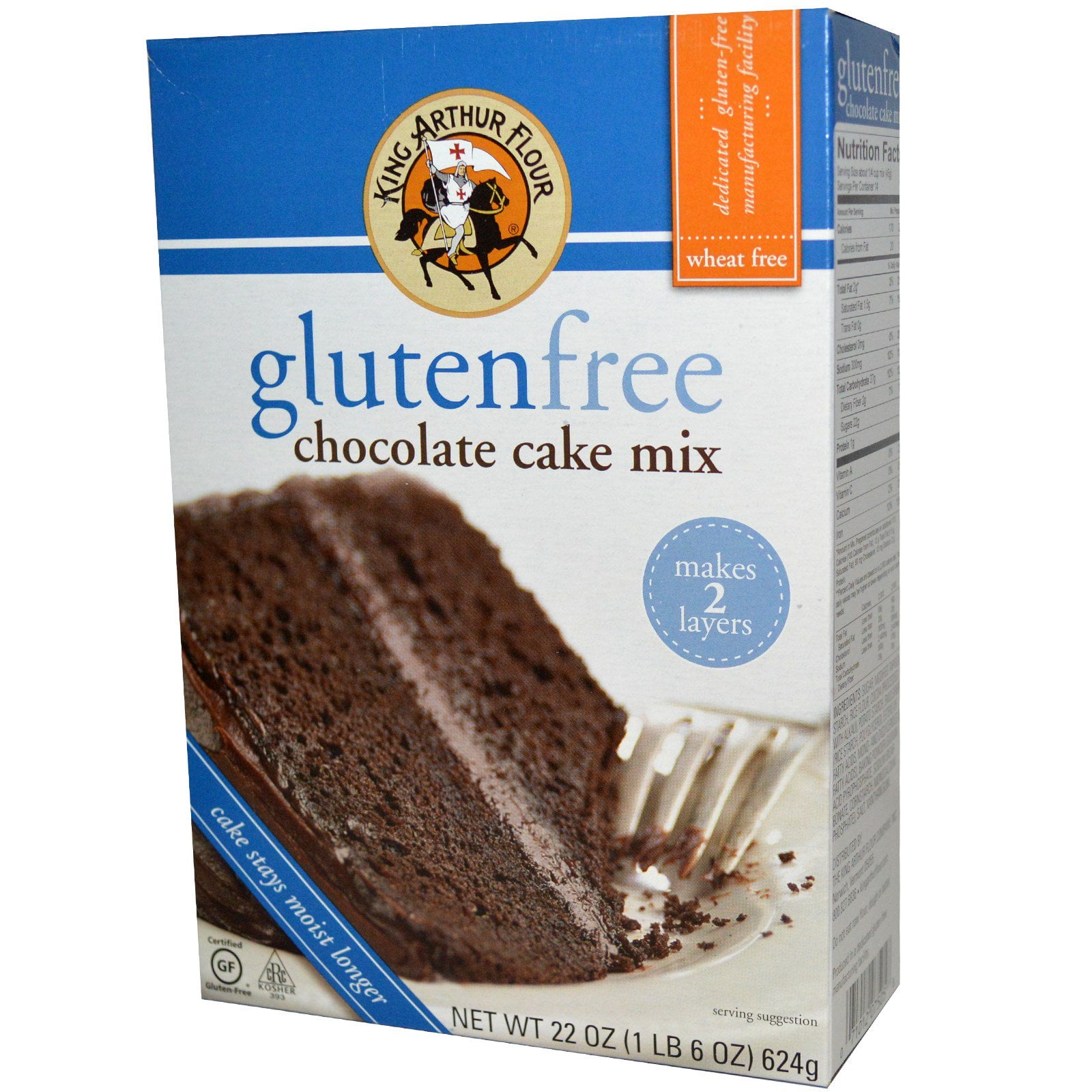 King Arthur Flour, GlutenFree Chocolate Cake Mix, 22 oz(pack of 1