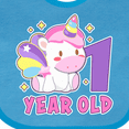thumbnail image 4 of Inktastic 1 Year Old with Cute Unicorn Birthday Girls Baby Bib, 4 of 4