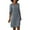 Grey, variant on Womens Summer Casual Mini Dresses 3/4 Sleeve Half Sleeve V Neck Hot Vacation Printed Short Mini Dress Boho Dress Army Green S-XXL