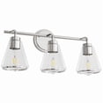 thumbnail image 4 of Deyidn 3-Light Nickel Bathroom Vanity Light, 22 inch Modern Wall Sconce with Clear Cone Glass Shades for Bath, Powder Room, Mirror Lighting, 4 of 9