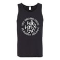 thumbnail image 2 of Wild Bobby, Faith Hope & Love Three Things That Last Forever Inspirational/Christian Men Graphic Tank Top, Black, Small, 2 of 6