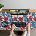 thumbnail image 4 of Long Mouse Pads for Desk,Pioneer Flower Floral Print Pattern Desk Mats on Top Of Desks, Desk Mouse Pad Extra Large with 3mm Non-Slip Base and Stitched Edge for Gaming,Office,Work,Home 47.3"x23.6", 4 of 6