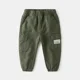 thumbnail image 4 of Kids Cargo Pants Solid Color Children Casual Trousers with Multi Pockets Elastic Waist Boys Cargo Pant Streetwear Spring Autumn, 4 of 6