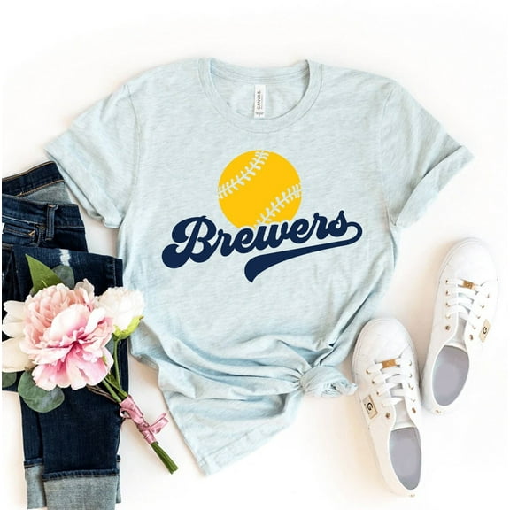 Brewer T-shirt Beer Shirt Baseball Gift Game Day Top Shirts Mama Women's Tee Hippie Summer Mom Brewing Lover Brewery Brew-master Beergetarian Funny