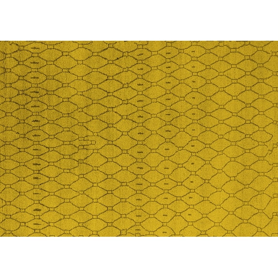 Ahgly Company Indoor Rectangle Oriental Yellow Industrial Area Rugs, 3' x 5'