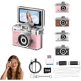 thumbnail image 3 of Yhaizhuy 32GB Mini Thumb Digital Camera,180° Flip Screen,1.47" Ips Flip Screen Retro Ultra-Portable Keychain Digital Camera,Pink ﻿, 3 of 10